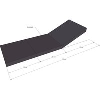 Grasekamp Auflagesessel anthrazit Polyester-Mischgewebe B/H/L: ca. 51x6x174 cm von Grasekamp