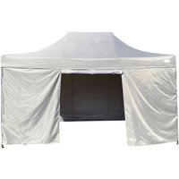 Grasekamp Faltpavillon Modena grau Polyester-Mischgewebe B/H/L: ca. 450x320x300 cm von Grasekamp