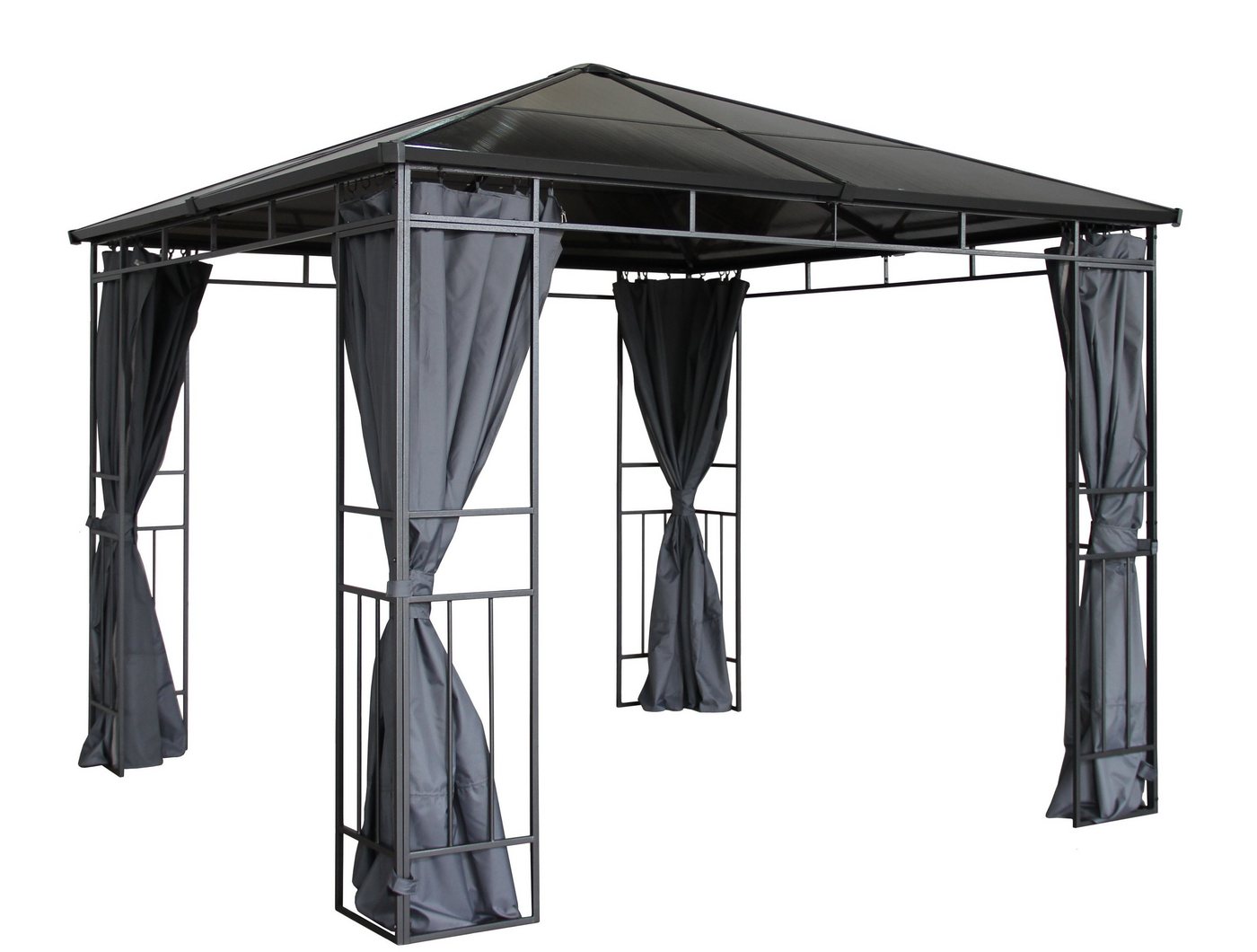 Grasekamp Pavillon Hardtop Pavillon Limone 3x3m inkl. Seitenteile von Grasekamp