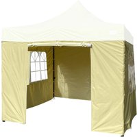 Grasekamp Seitenteile für Faltpavillon Modena Premium Line beige Polyester-Mischgewebe B/H/L: ca. 300x195x300 cm von Grasekamp