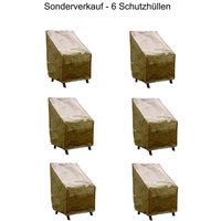 Grasekamp Stuhlhülle 6er Set Stuhlhussen  Abdeckhaube Stuhl Stapelstühle -  Sonderpreis von Grasekamp