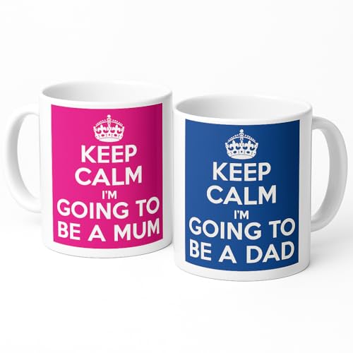 Keep Calm I'm Going to be a DAD/MUM Set of Two Mug Cup by GrassVillageTM von GrassVillage