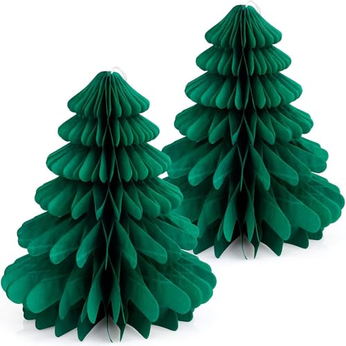2 Stück Weihnachtsbaum Deko Papier Set, Papier Tischweihnachtsbaum, Deko Waben Tannenbäume, Wabentannenbaum Tisch Papier, Für Weihnachtsfeiern, Christbaumschmuck, Silvesterparty, Heimdekoration 2 Stück Weihnachtsbaum Deko Papier Set, Papier Tischweihnachtsbaum, Deko Waben Tannenbäume, Wabentannenbaum Tisch Papier, Für Weihnachtsfeiern, Christbaumschmuck, Silvesterparty, Heimdekoration von Grasslandy