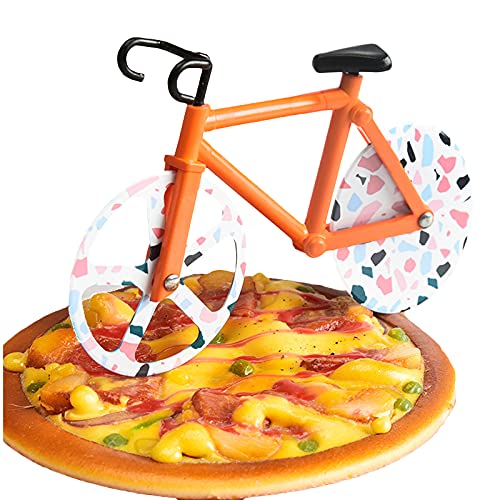 Edelstahl Pizzaschneider Pizzaschneider Lustig Kreativ Pizzaroller Pizzaroller Hochwertig Pizzarad Edelstahl Pizzarad mit Ständer Fahrrad Pizzaschneider von Pizza Waffeln Pfannkuchen und mehr von Grasslandy