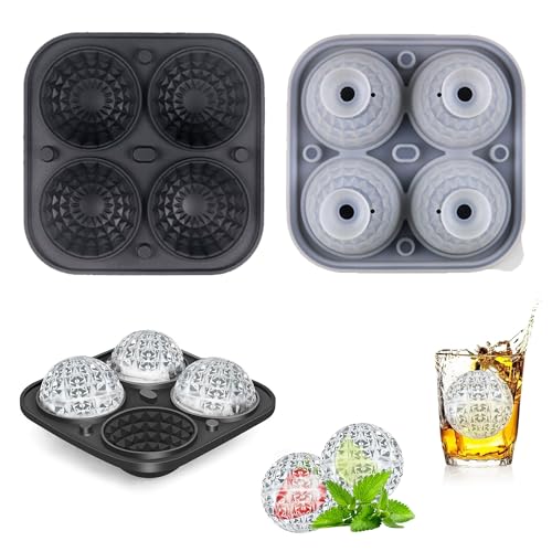 Eiswürfelform Kugel Silikon mit Deckel, Eiswürfelform Silikon, Runde Eiskugelform BPA Frei, 5cm Runde Eiskugelform Groß für Cocktails, Whisky & Longdrinks 4 Eisball Eiswürfelform Kugel Silikon mit Deckel, Eiswürfelform Silikon, Runde Eiskugelform BPA Frei, 5cm Runde Eiskugelform Groß für Cocktails, Whisky & Longdrinks 4 Eisball von Grasslandy