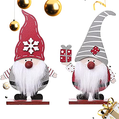 Weihnachtsmann Figur Holz Weihnachten Holz Schriftzug Weihnachtsschmuck Holz Weihnachten Tischdekoration Weihnachtsmann Tischdeko Weihnachtsdeko Figuren Holz Für Winter Weihnachten Party 2er Set von Grasslandy