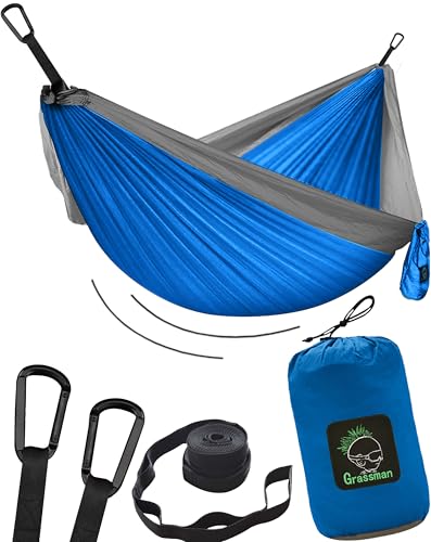 Hängematte Camping- Hängematte 2 Personen, Ultraleichte Outdoor Hängematte, Perfektes Camping Geschenke, Camping Hängematte Outdoor mit 2 Baumgurten + 2 Karabiner Hängematte Camping- Hängematte 2 Personen, Ultraleichte Outdoor Hängematte, Perfektes Camping Geschenke, Camping Hängematte Outdoor mit 2 Baumgurten + 2 Karabiner von Grassman