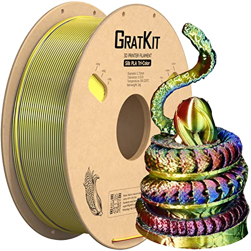 GratKit Tricolor Silk PLA Filament 1,75mm 1kg Spule, Dreifarbiges 3D-Drucker Filament mit +/-0,03mm Präzision, Einfach zu drucken, Rot Gelb Und Blau GratKit Tricolor Silk PLA Filament 1,75mm 1kg Spule, Dreifarbiges 3D-Drucker Filament mit +/-0,03mm Präzision, Einfach zu drucken, Rot Gelb Und Blau von GratKit