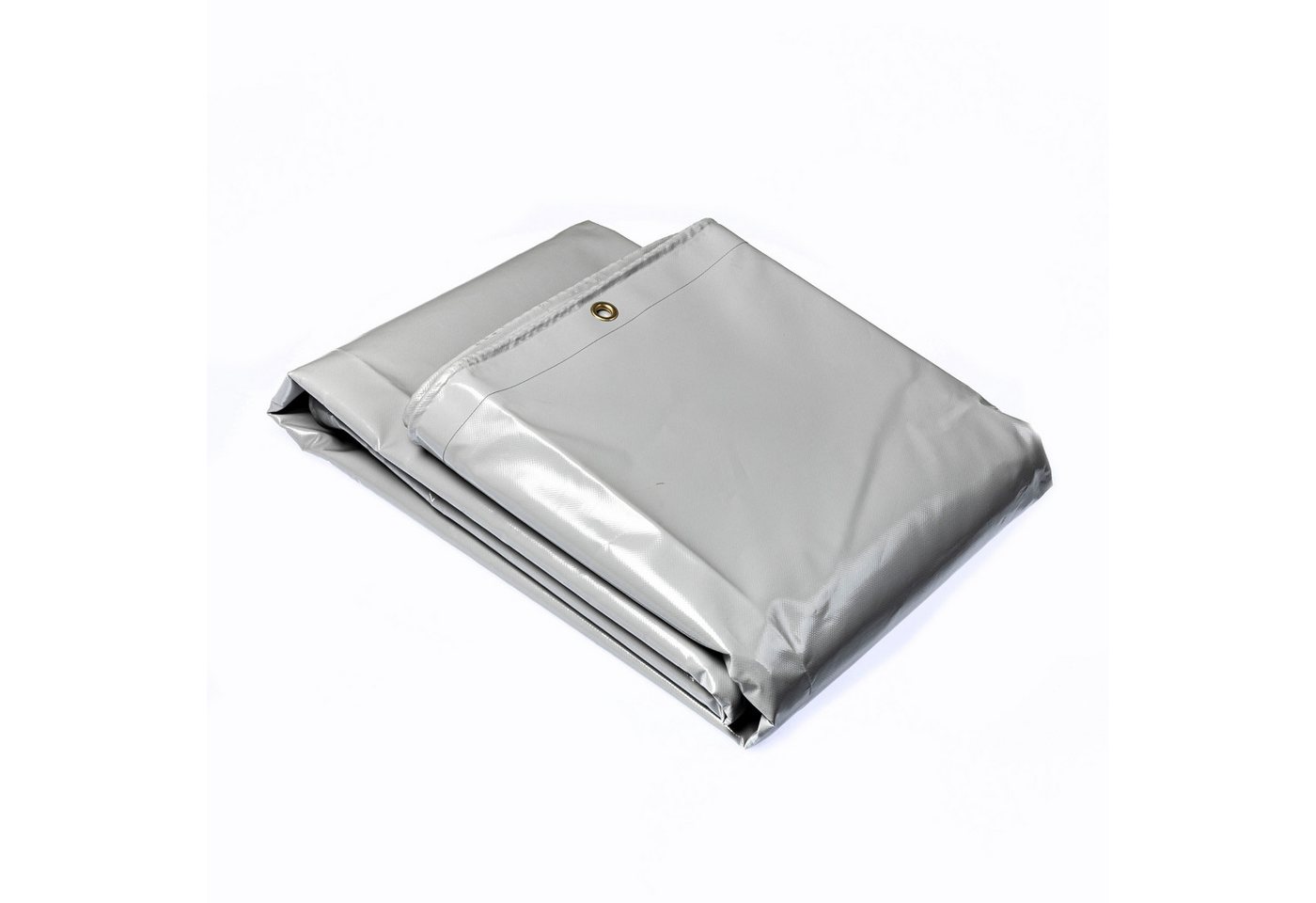 Grau Montagezubehör Mehrzweckplane, wasserdicht & UV-beständig, grau, 650g/m², 2x3m (Allzweck-Set, Premium PVC Allzweck-Plane), UV-beständig, reißfest, rostfreie Ösen, 2x3m Plane von Grau