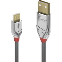 Lindy - USB-Kabel usb 2.0 usb-a Stecker, USB-Micro-B Stecker 3.00 m Grau 36653 von Lindy