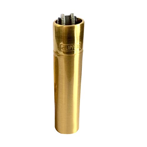 Clipper Metall Gas-Feuerzeug Gold mit SOFORTGRAVUR +VORSCHAU: Gravur inklusive (Gasfeuerzeug nachfüllbar) von Mcties