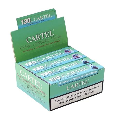 24 x Graveda + Cartel Paper mit Tips 130mm Blättchen mit Filter - Extra Long Rolling Papers With Filters, Longpapers 24 x Graveda + Cartel Paper mit Tips 130mm Blättchen mit Filter - Extra Long Rolling Papers With Filters, Longpapers von Graveda