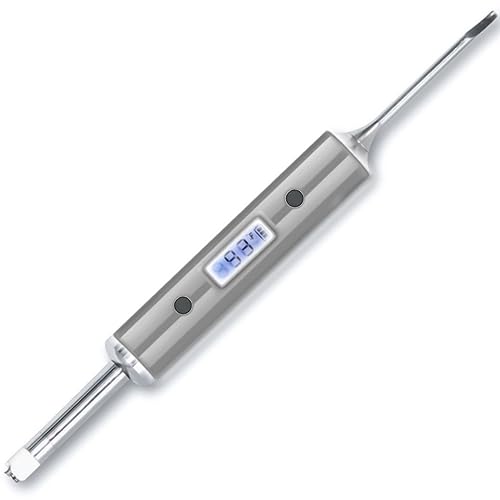 Graveda/Digital Thermometer/Dabbing Tool Zubehör/für Banger/Nail mit Temperaturanzeige und Farbindikator Silber von Graveda