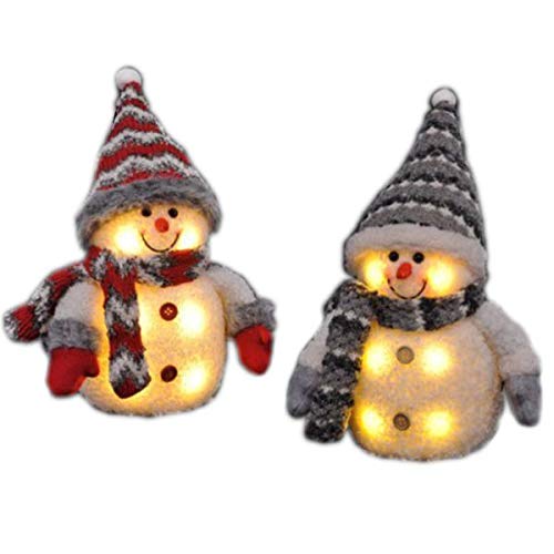 Gravidus 2er Set LED Schneemann in 2 Weihnachtsdeko von Gravidus