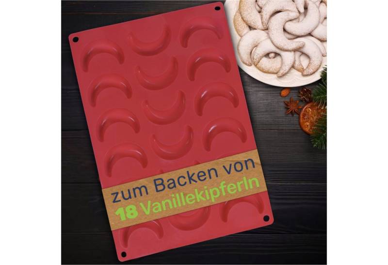 Gravidus Backform Backform für 18 Vanillekipferl aus Silikon von Gravidus