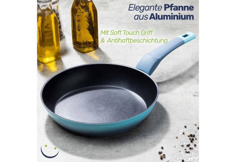 Gravidus Bratpfanne 24 cm Aluminium Pfanne mit Antihaftbeschichtung & Soft Touch Griff von Gravidus