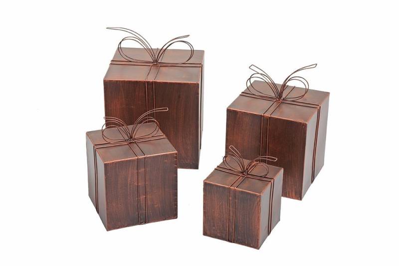 Gravidus Gartenfigur 4er Set Metall-Deko Geschenkpakete Rost-Optik Gravidus Gartenfigur 4er Set Metall-Deko Geschenkpakete Rost-Optik von Gravidus