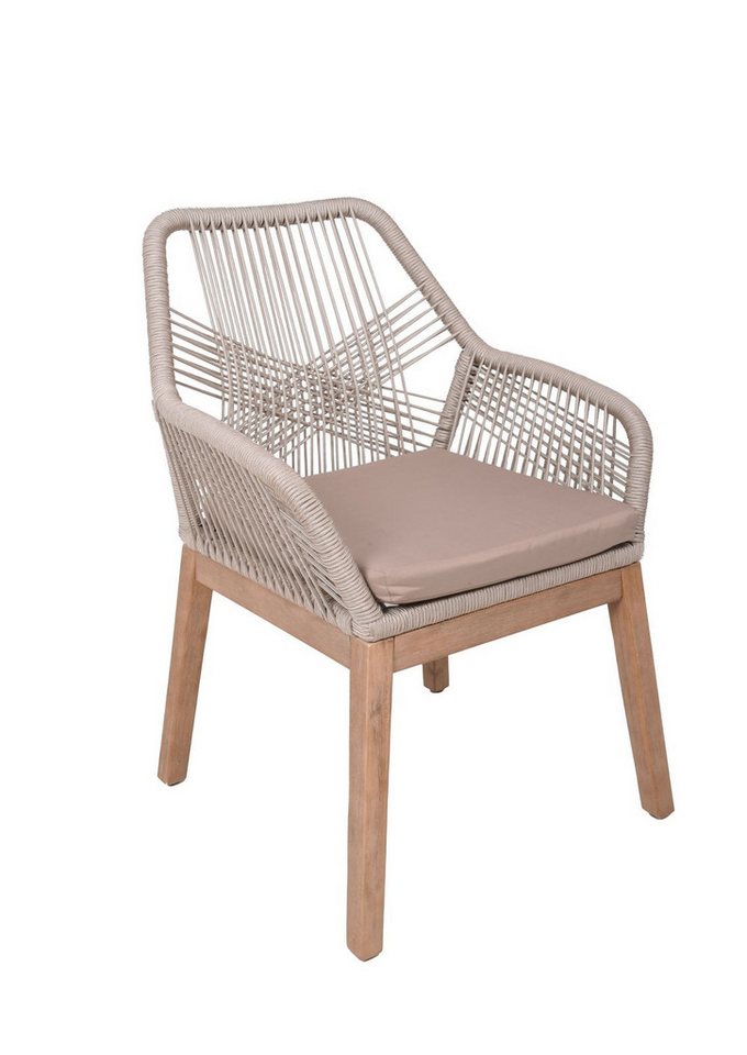 Gravidus Gartenstuhl Rustikale Akazienstühle mit komfortabler Sitzauflage, 4er Set, braun Gravidus Gartenstuhl Rustikale Akazienstühle mit komfortabler Sitzauflage, 4er Set, braun von Gravidus