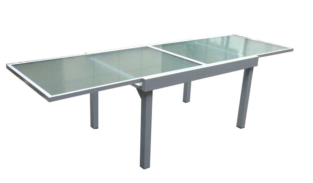 Gravidus Gartentisch Ausziehtisch Esstisch Tisch Tafel Garten Terrasse Aluminium Glas von Gravidus