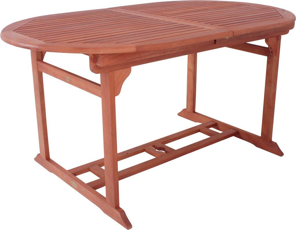 Gravidus Gartentisch Tisch Gartentisch Holztisch oval ausziehbar von Gravidus