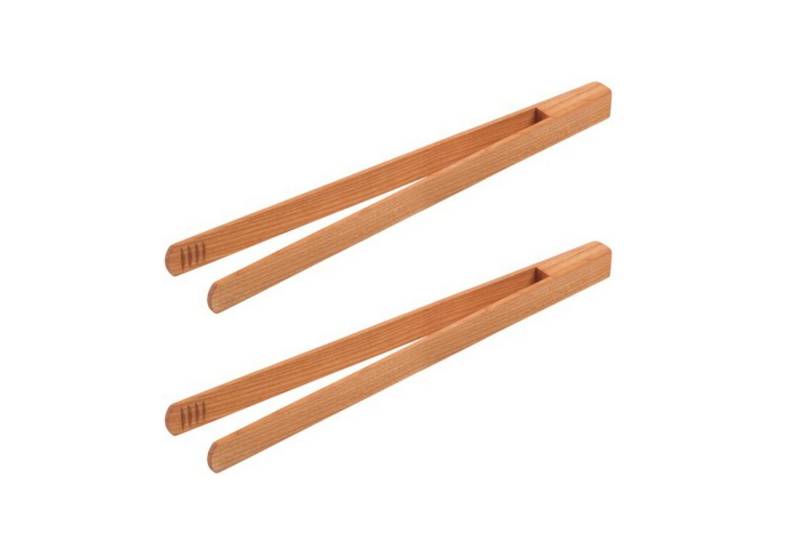 Gravidus Grillzange 2er Set Holz Grillzange Küchenzange Salatzange Kirschholz von Gravidus