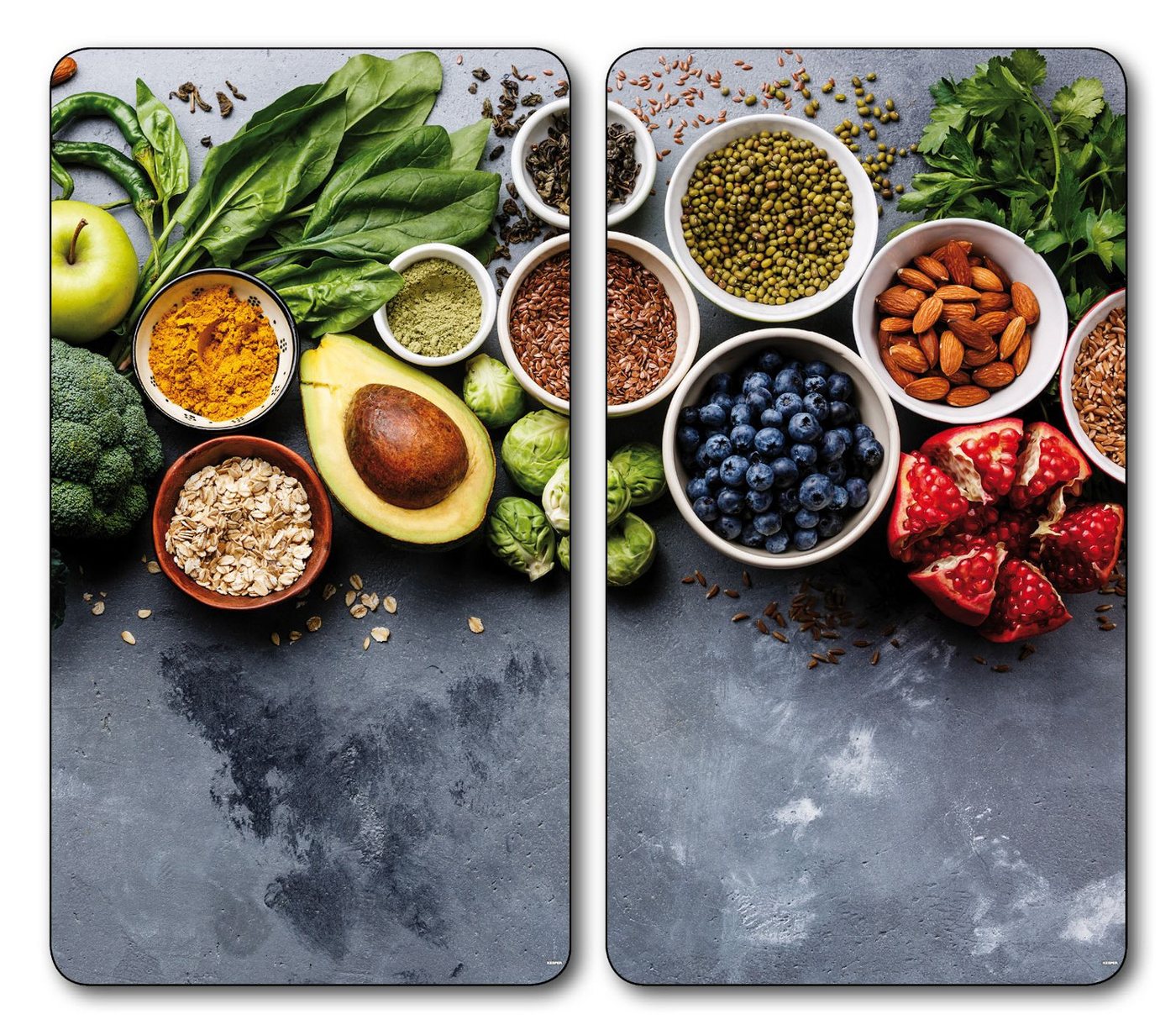 Gravidus Herdblende-/Abdeckplatte Multi-Glasschneideplatte 2er Pack,Glas: Healthy Kitchen, hygienisches Glas Gravidus Herdblende-/Abdeckplatte Multi-Glasschneideplatte 2er Pack,Glas: Healthy Kitchen, hygienisches Glas von Gravidus