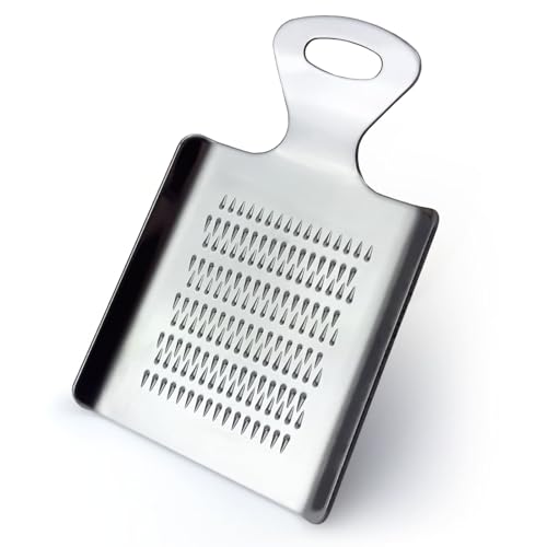 Gravidus Ingwerreibe Knoblauchreibe Gewürzreibe Feinreibe aus Edelstahl für Gewürze und Knoblauch, spülmaschinenfest und langlebig von Gravidus