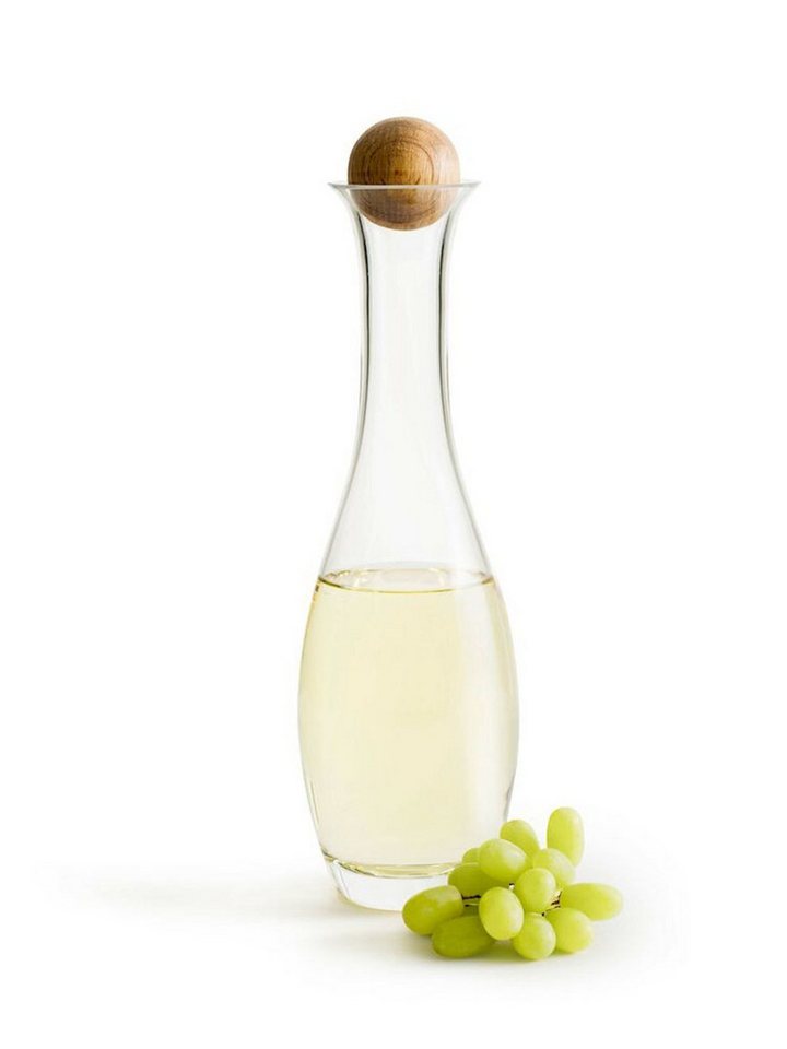 Gravidus Karaffe Elegante Glas Karaffe mit Eichenholzstopfen – 1 Liter von Gravidus