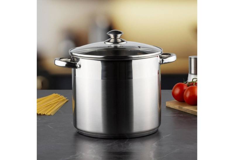 Gravidus Kochtopf Edelstahl Universaltopf 10 Liter Suppentopf mit Skala Induktion Topf von Gravidus
