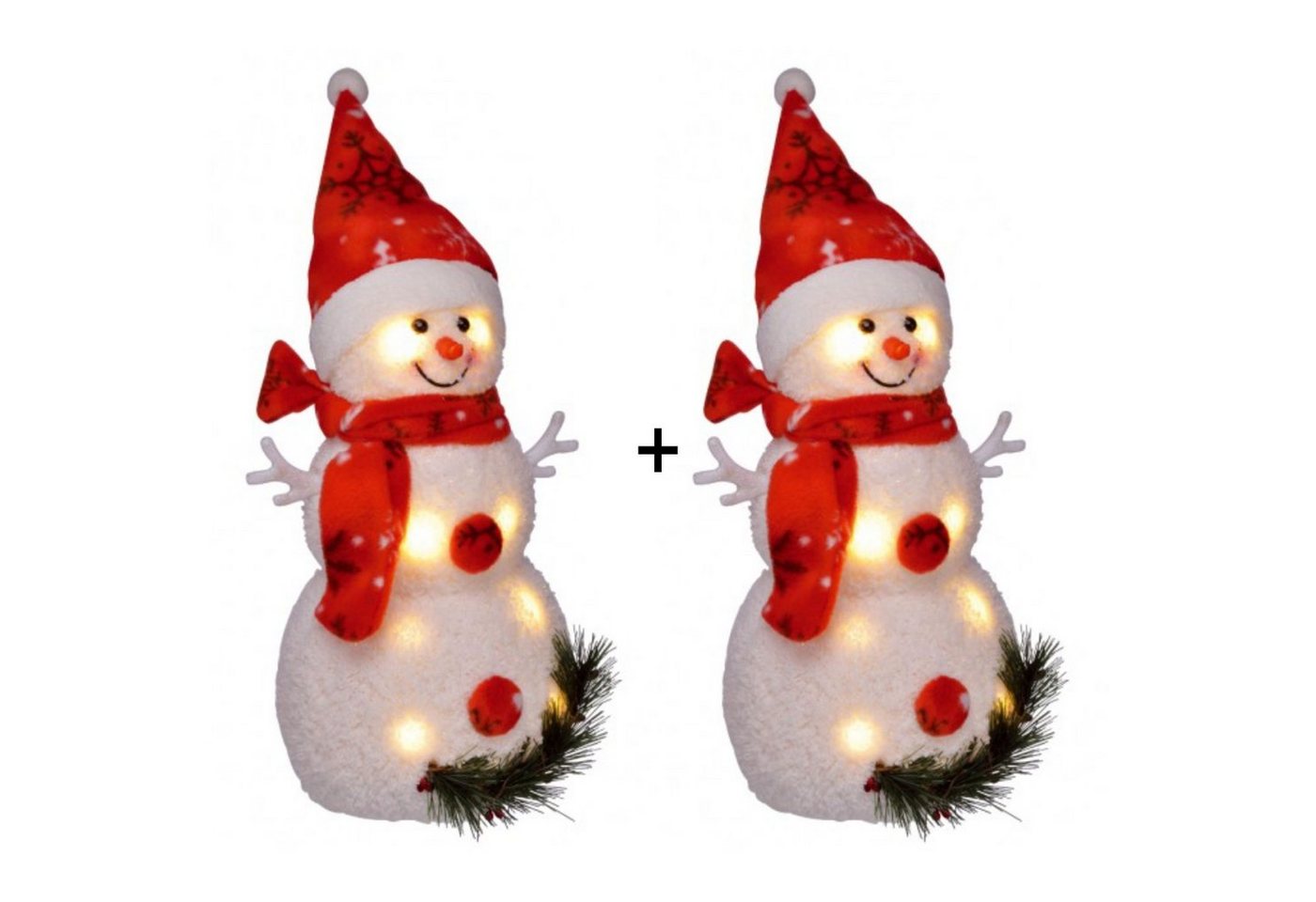 Gravidus LED-Dekofigur 2er LED Schneemann Beleuchtet Weihnachten Gravidus LED-Dekofigur 2er LED Schneemann Beleuchtet Weihnachten von Gravidus