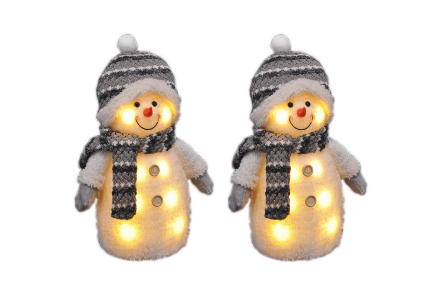 Gravidus LED-Dekofigur 2er Set Deko Schneemann LED Weihnachtsdeko Figur Gravidus LED-Dekofigur 2er Set Deko Schneemann LED Weihnachtsdeko Figur von Gravidus