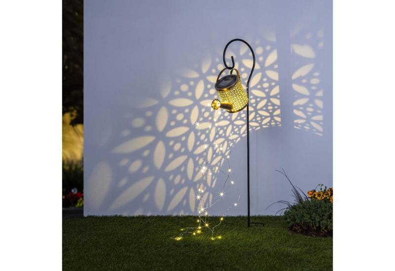 Gravidus LED Solarleuchte LED Solar Giesskanne Gartenlichterkette, Metall von Gravidus
