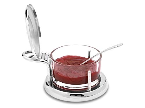 Gravidus Marmeladendose Parmesandose Servierschale Zuckerdose Marmeladendose aus Edelstahl und Glas von Gravidus