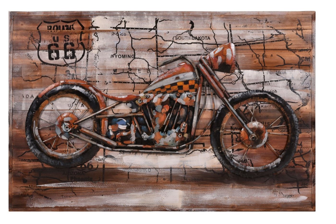 Gravidus Metallbild 3D Metallbild Motorrad Gemälde von Gravidus