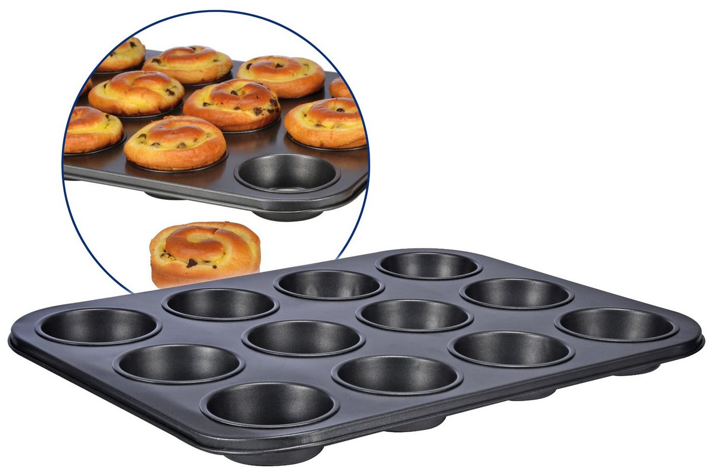 Gravidus Muffinform 12er Muffinform Muffin Form Backform 12 Loch Antihaftbeschichtet Gravidus Muffinform 12er Muffinform Muffin Form Backform 12 Loch Antihaftbeschichtet von Gravidus