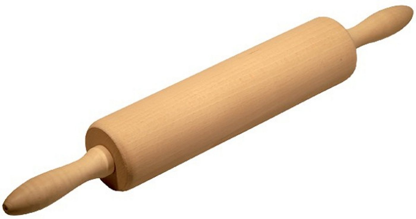 Gravidus Nudelholz Holz Teigroller Nudelholz mit Holzachse Walze L400xD55 mm von Gravidus