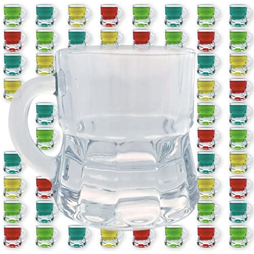 Gravidus Schnapsglas mit Henkel zum Umhängen aus Glas - Shotglas 2 cl Spülmaschinenfest, Likörglas für Schnaps, Shots und Liköre (48 Stück) von Gravidus