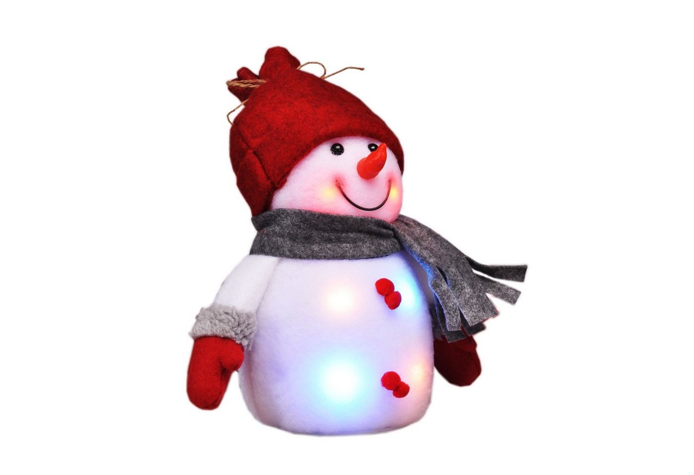 Gravidus Schneemann LED Schneemann Figur Deko Weihnachten bunt beleuchtet von Gravidus