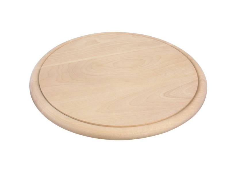 Gravidus Schneidebrett Schinkenteller Holzbrett Schneidebrett Servierteller Holz Ø25 cm von Gravidus