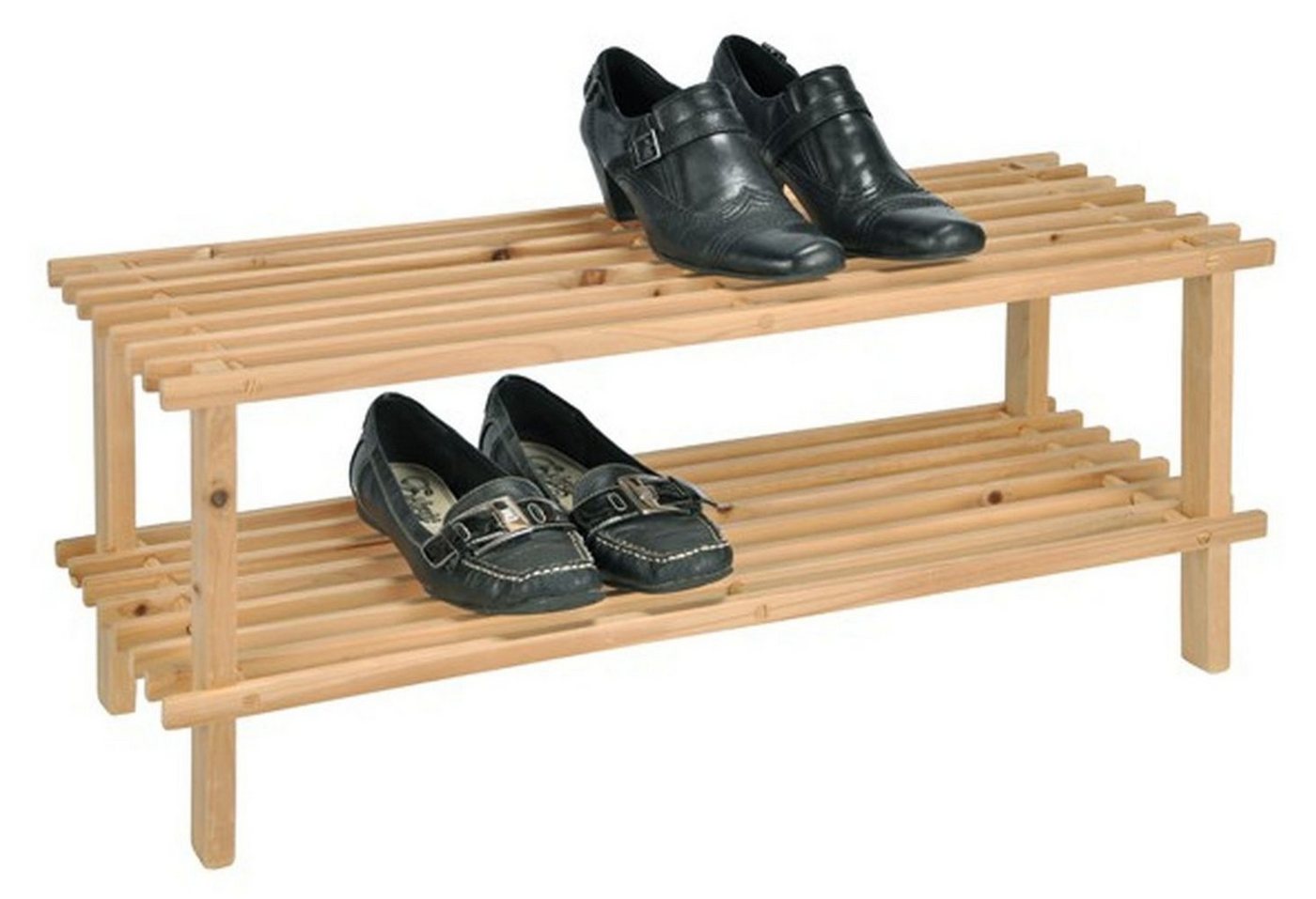 Gravidus Schuhregal Schuhregal Holzregal Schuhablage Schuhständer aus Holz mit 2 Böden von Gravidus