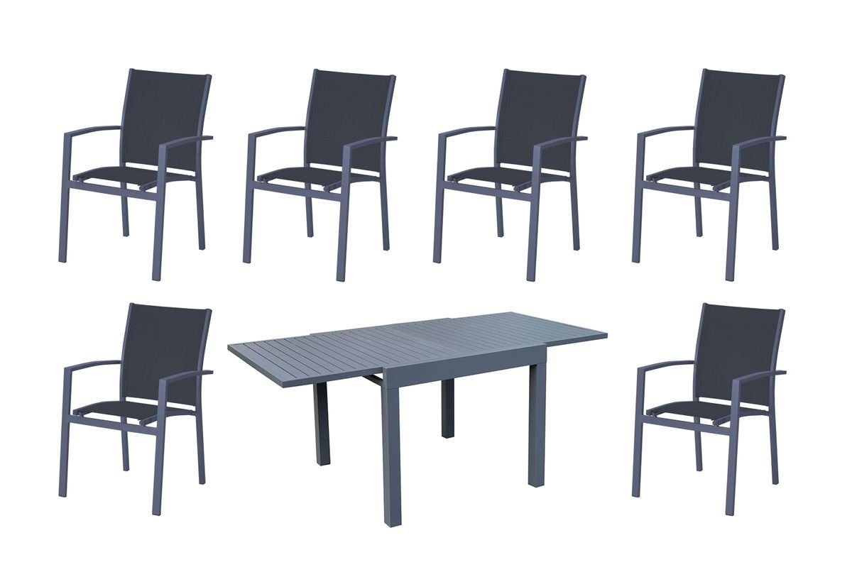 Gravidus Sitzgruppe 7-teilige Sitzgruppe Tischgruppe Gartengruppe Stuhl Tisch von Gravidus