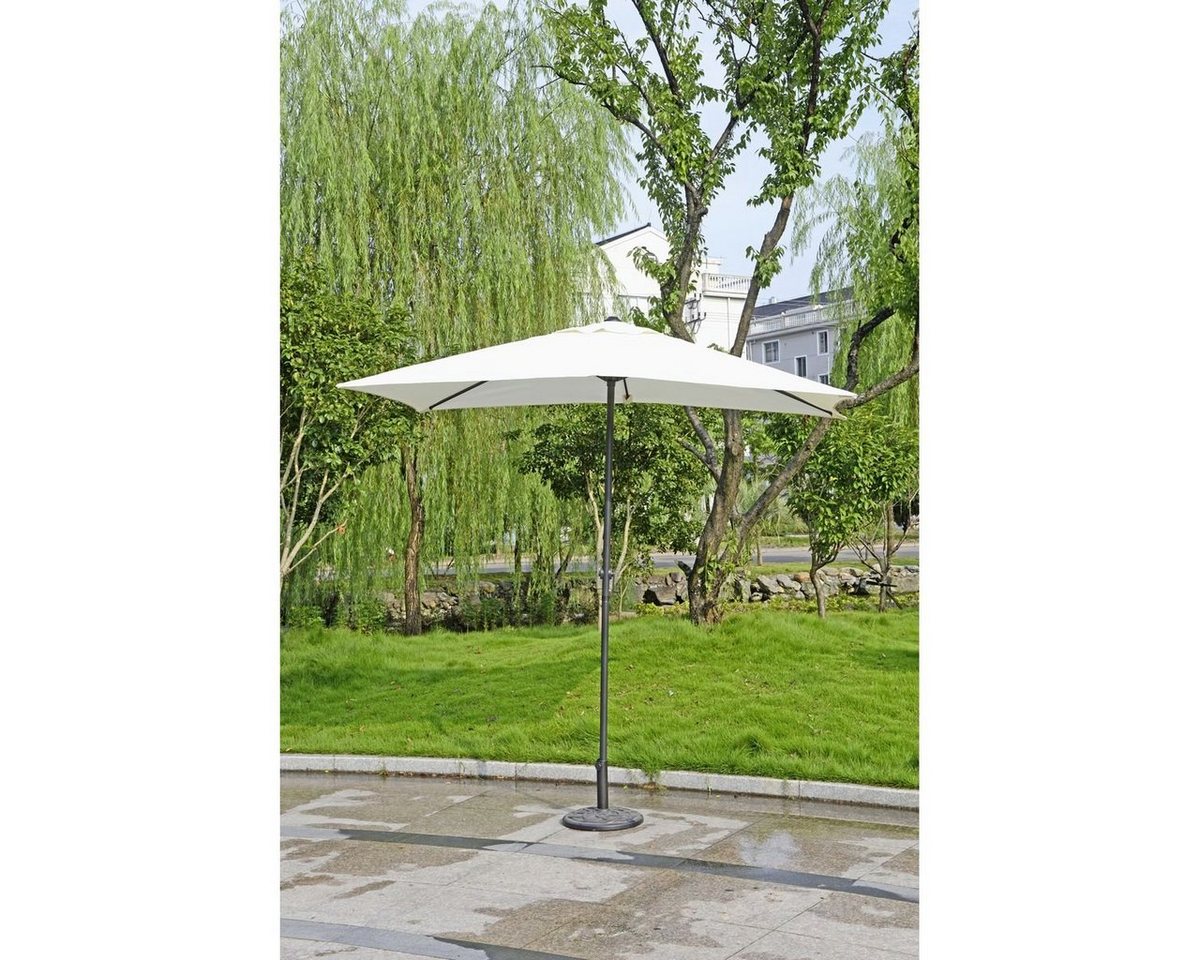 Gravidus Sonnenschirm Gartenschirm Sonnenschutz Sonnenschirm 6 Streben 250 x 145 cm Creme von Gravidus