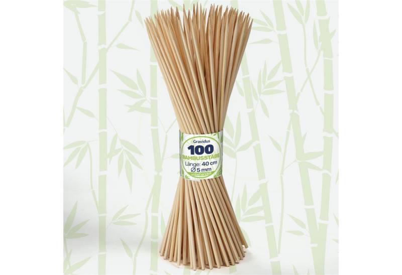 Gravidus Spalier Bambus Splittstäbe 40 cm – Pflanzstäbe Rankhilfe für Garten & Topf, 100 St. von Gravidus