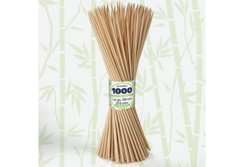 Gravidus Spalier Bambus Splittstäbe 50 cm – Pflanzstäbe Rankhilfe für Garten & Topf, 1000 St. von Gravidus