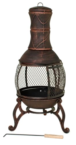 Gravidus Terrassenofen aus Gusseisen mit Gittertür und Grillrost, antikes Design, Ø50 cm Höhe 90 cm, schwarz, für Garten und Terrasse Gravidus Terrassenofen aus Gusseisen mit Gittertür und Grillrost, antikes Design, Ø50 cm Höhe 90 cm, schwarz, für Garten und Terrasse von Gravidus