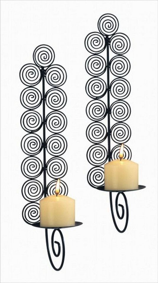 Gravidus Wandkerzenhalter 2er Set Kerzenwandhalter Wanddeko Kerzen Deko von Gravidus