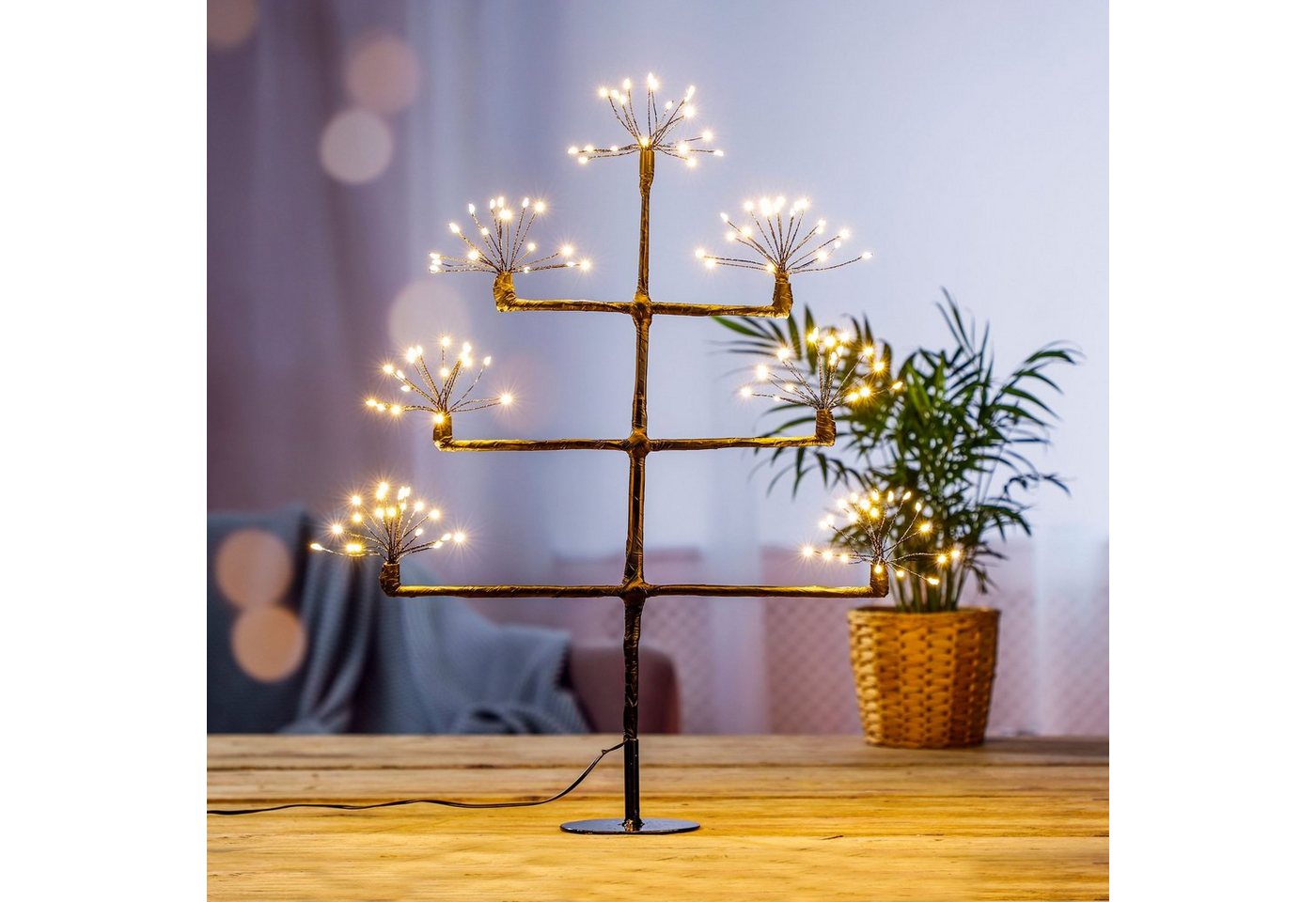 Gravidus Weihnachtsfigur Baum mit Sterneffekt, 140 LED Weihnachtsbaum von Gravidus
