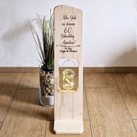 Holzschild Geburtstagsgeschenk Personalisiert Mit Namen Und Dem Alter | Jedes Alter von GravierWerkstattBog
