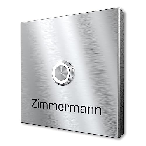 Aufputz Klingelschild aus V2A Edelstahl mit Gravur von Graviers Design – Edelstahl – LED Klingeltaster – Türklingel – Made in Germany Aufputz Klingelschild aus V2A Edelstahl mit Gravur von Graviers Design – Edelstahl – LED Klingeltaster – Türklingel – Made in Germany von Graviers Design