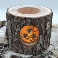 Windlicht Aus Holz "Edelweiss" Inkl. Teelicht Und Feuersicheren Glaseinsatz. Baumstamm Deko, Herbstdeko , Weihnachtsdeko Winterdeko von Graviertechnik